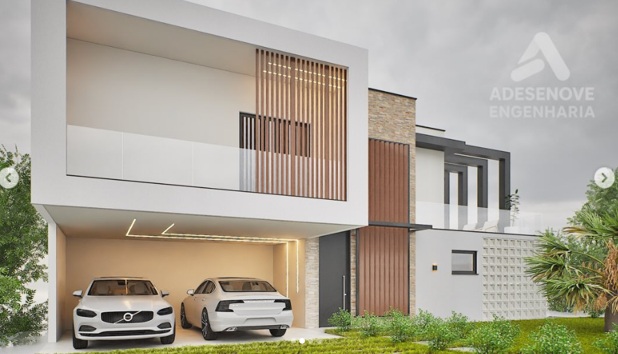 Projeto arquitetônico de casa de alto padrão em Imperatriz realizado pela Adesenove Engenharia.